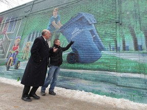 Mural artist Charlie Johnston