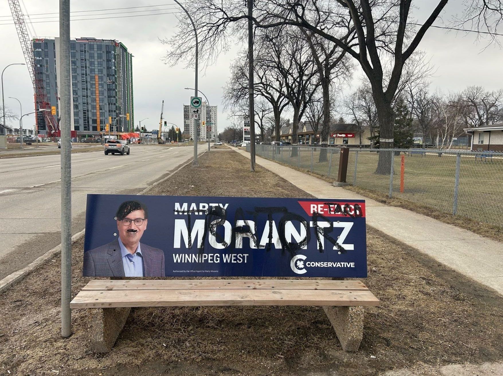 Hate-based vandalism targets Morantz signs in Jewish Winnipeg neighbourhood