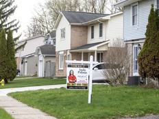 A house for sale sign in London, Ont.